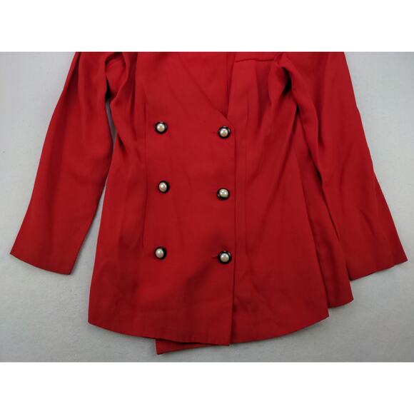 Vintage Womens Diamond's Run by Wayne Diamond 6 Button Dress Jacket Size 7-8 Red - Picture 4 of 11